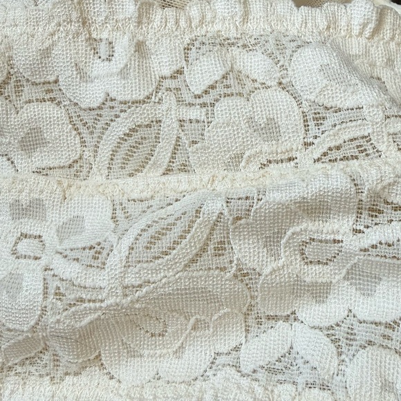 Free People Yellow Galloon Lace Bralette Bra Racerback Pullover Size Large - Picture 5 of 8